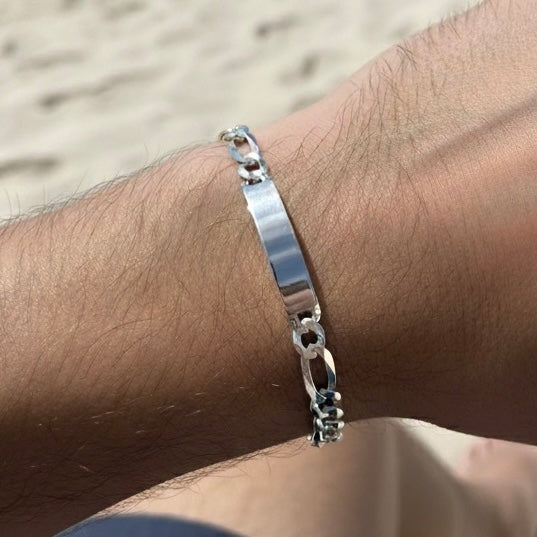 Pulsera Plata Hombre Fígaro