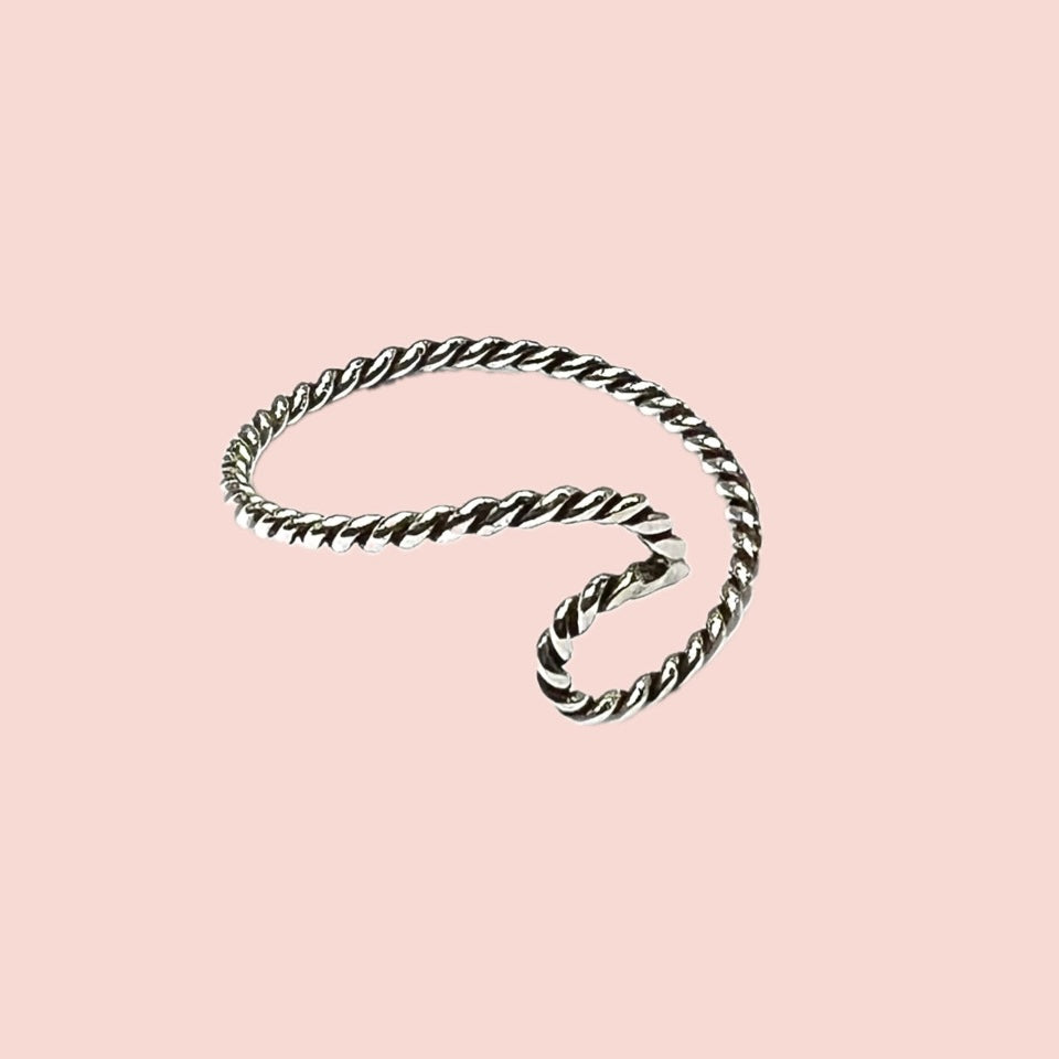 Anillo de Plata Ola enlazada