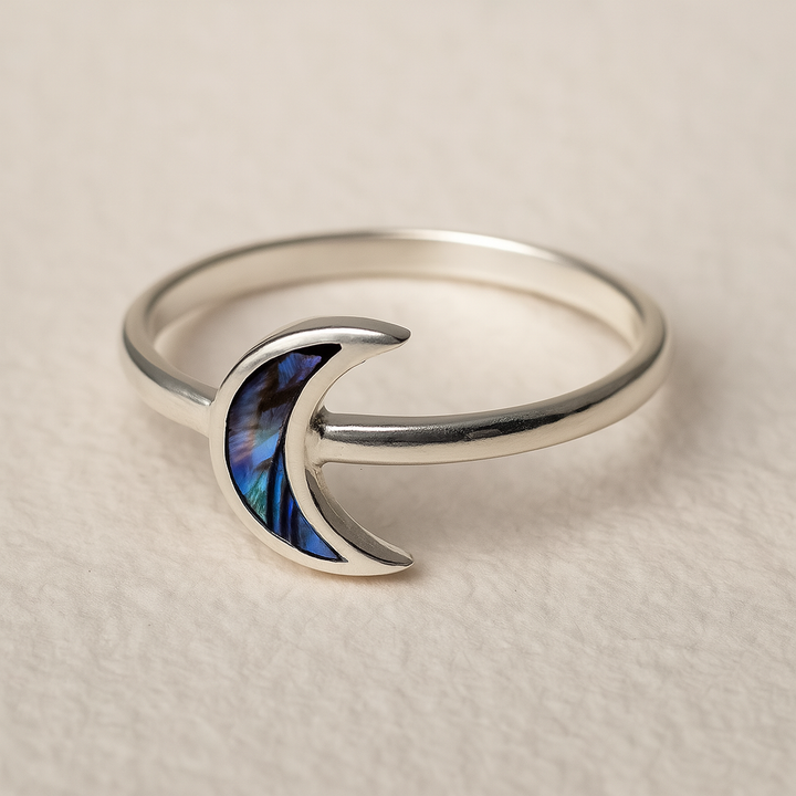 Anillo de Plata Luna Abulón