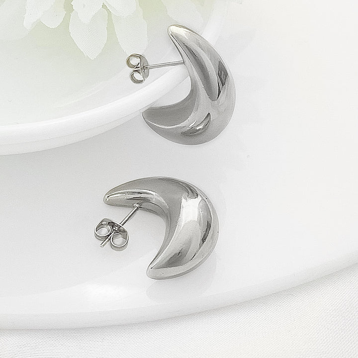 Aretes Acero Luna 22MM