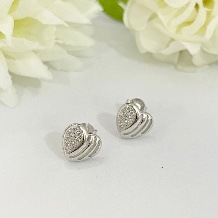 Aretes de Plata Heart