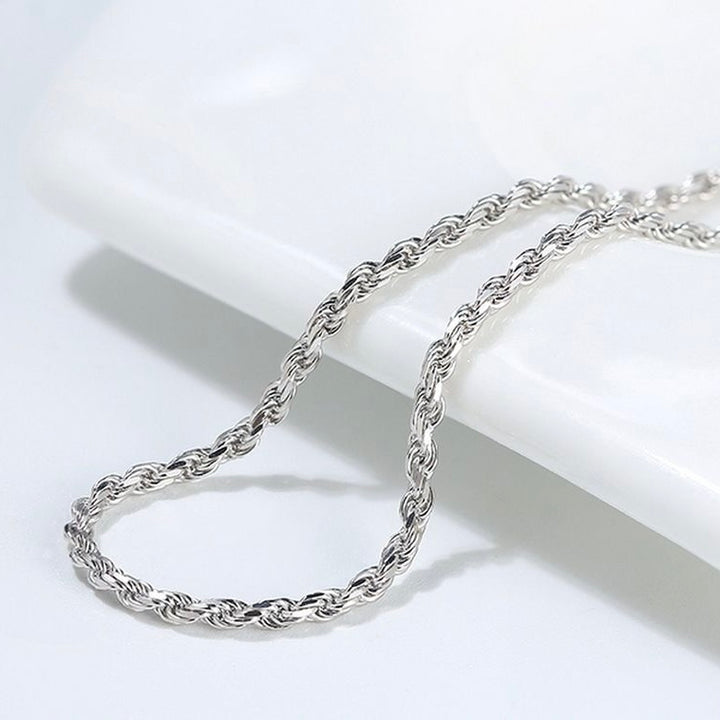 Cadena Acero 5MM Mecate 50CM Plateada