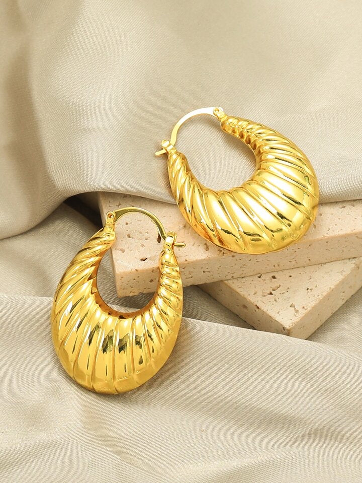 Argollas Fancy Ovaladas 25MM
