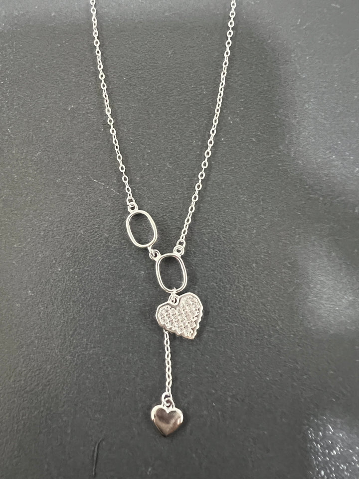 Collar Plata Corazones