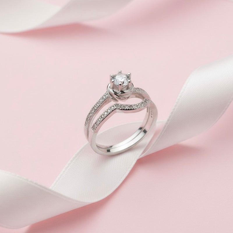 Anillos Dúo Luna Plata