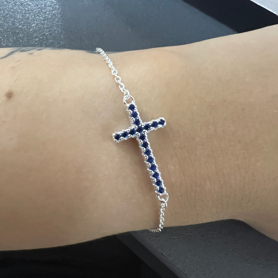 Pulsera Plata Cruz