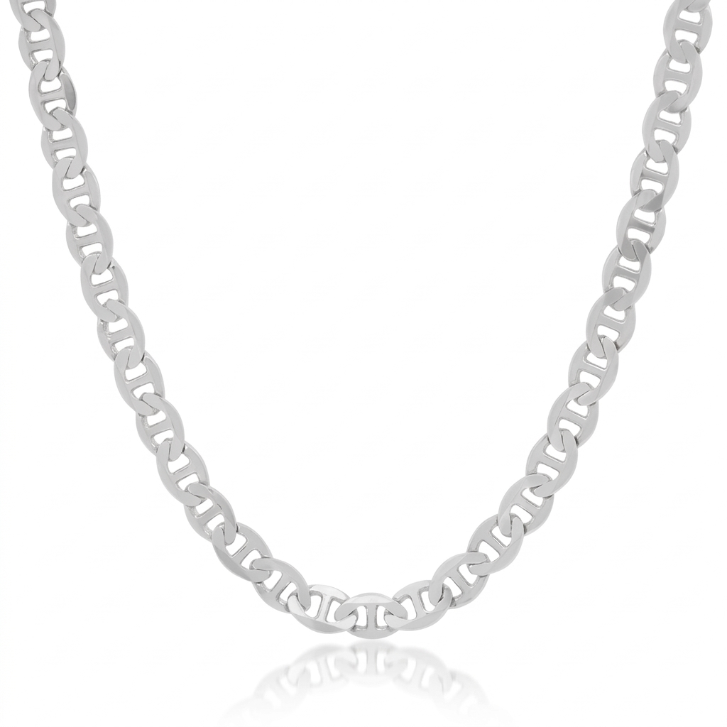 Cadena de Plata - Gucci Hueca 5MM