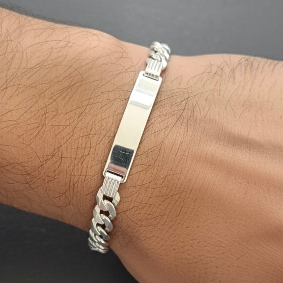 Pulsera Plata Hombre Curb