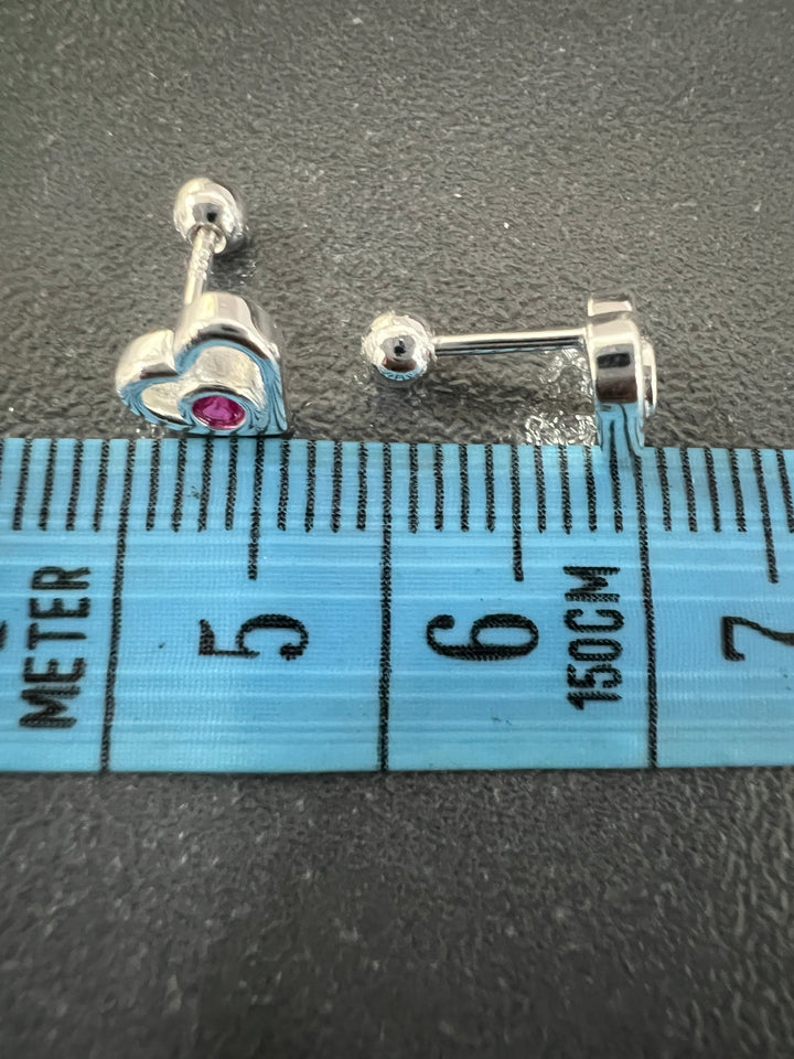 Aretes Plata Bebé Corazón