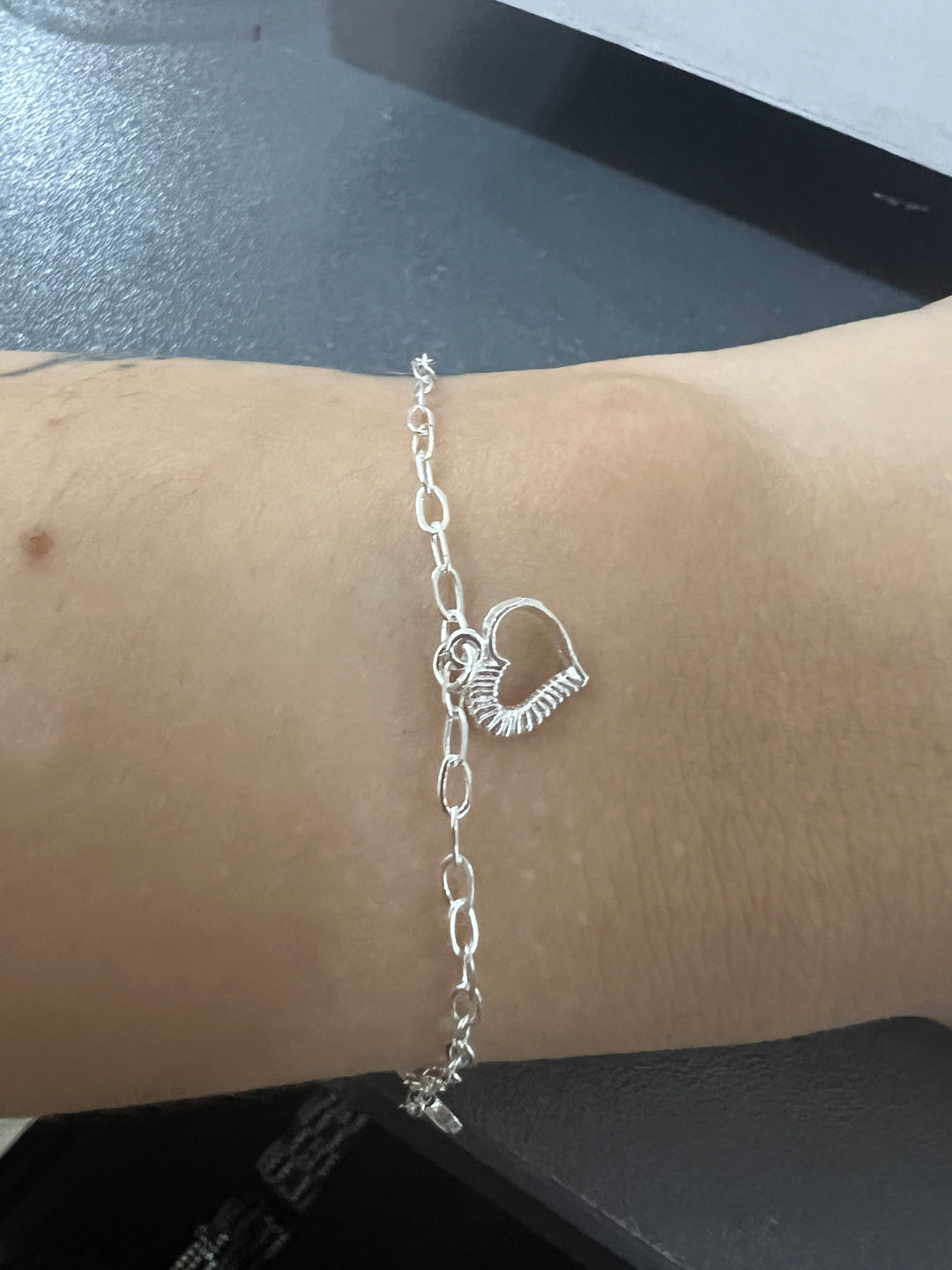 Pulsera Plata Corazones