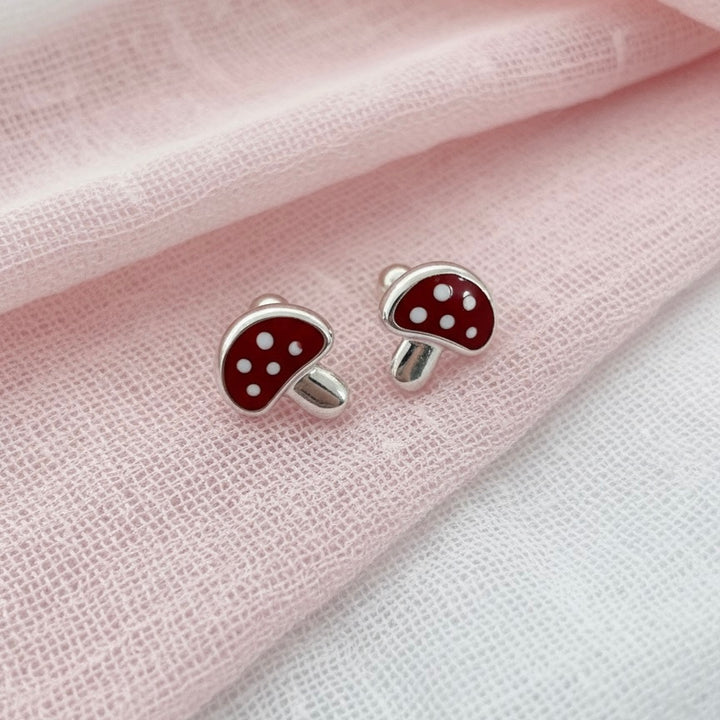 Aretes Plata Bebé Honguito