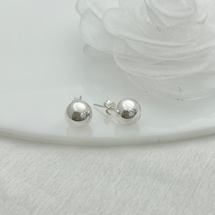 ☄️ Aretes Bola 10MM | Plata 925 | Nicola Joyería 🇨🇷