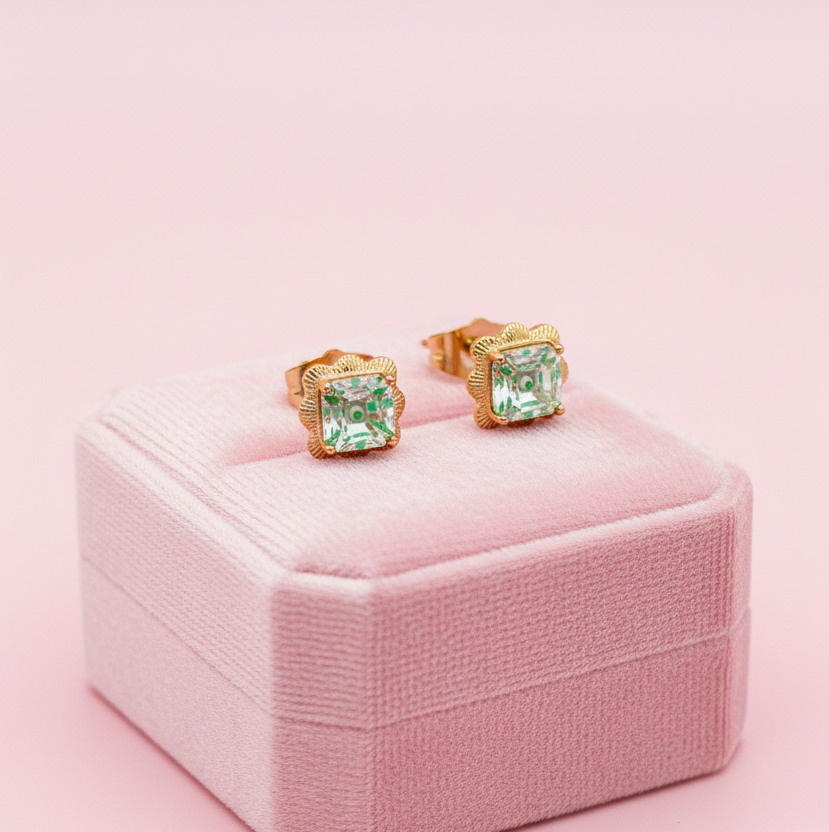 Aretes de Acero Jade