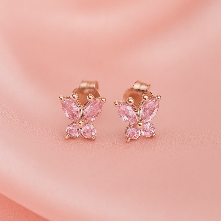 Aretes de Plata Mariposa Rosita