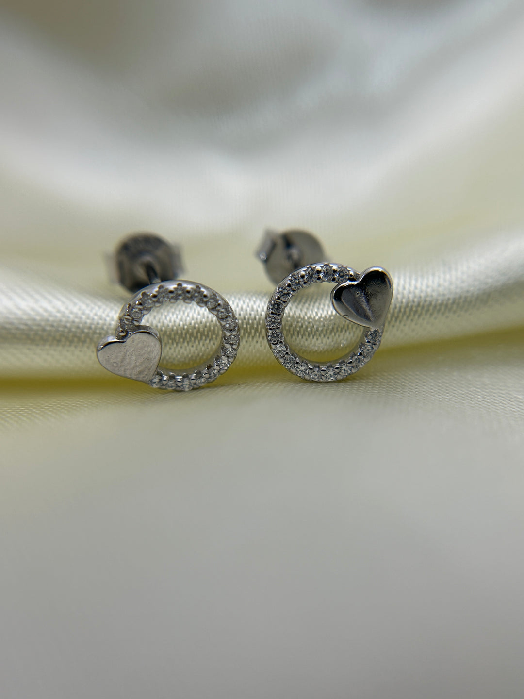 Aretes Plata Circulo Amor