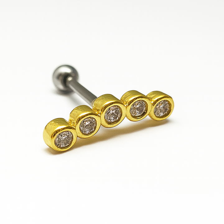 Arete Quirúrgico 🧡 Curvo Dorado