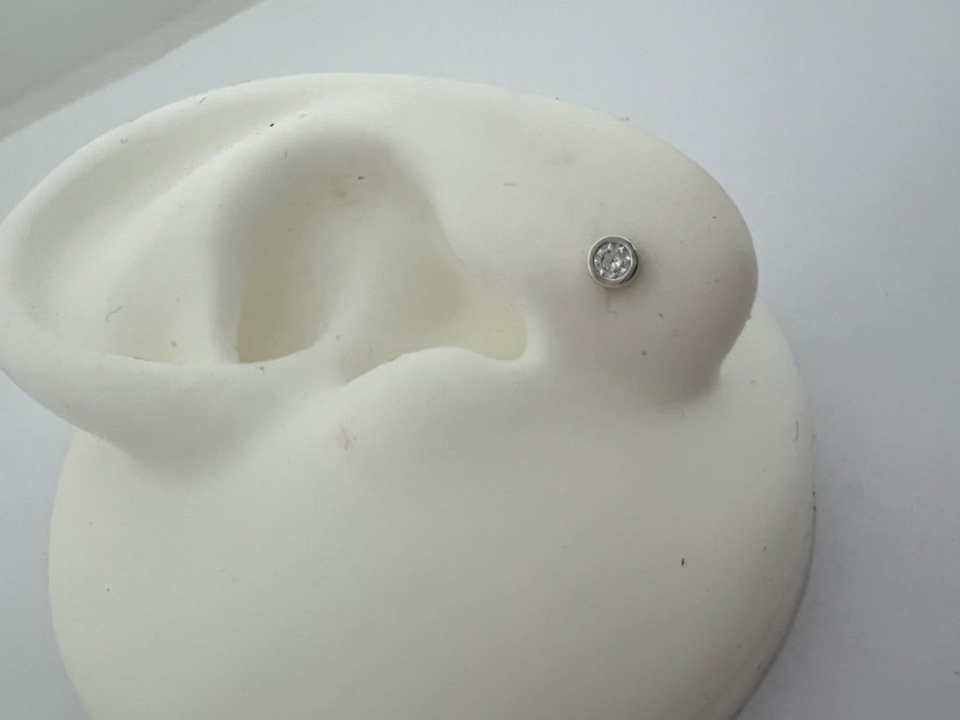 Aretes Plata Bebé Cilindro