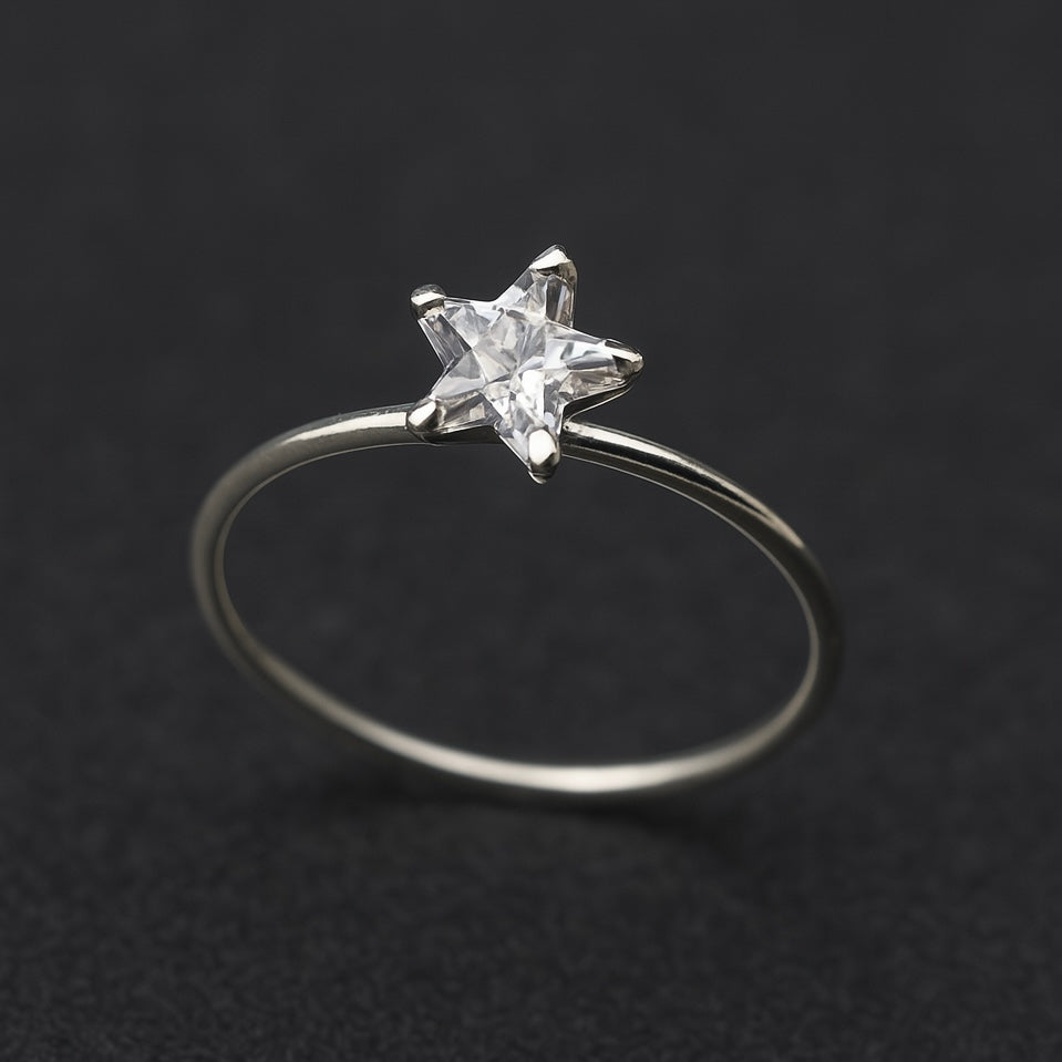 Anillo de Plata Promesa Estrella