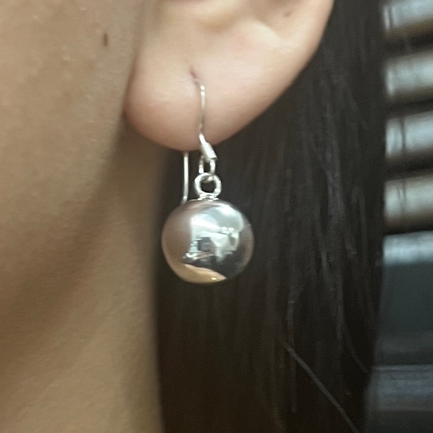 ☄️ Aretes Guindar Bola 12MM | Plata 925 | Nicola Joyería 🇨🇷