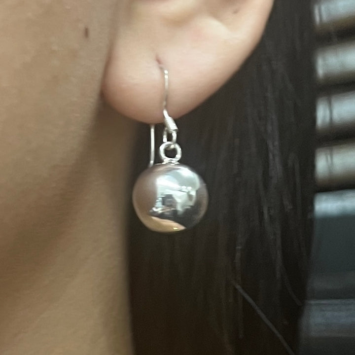 ☄️ Aretes Guindar Bola 12MM | Plata 925 | Nicola Joyería 🇨🇷