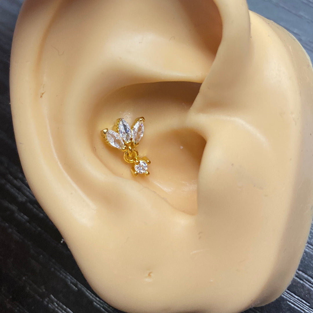 Arete Quirúrgico 🍁 Pétalos Dorados