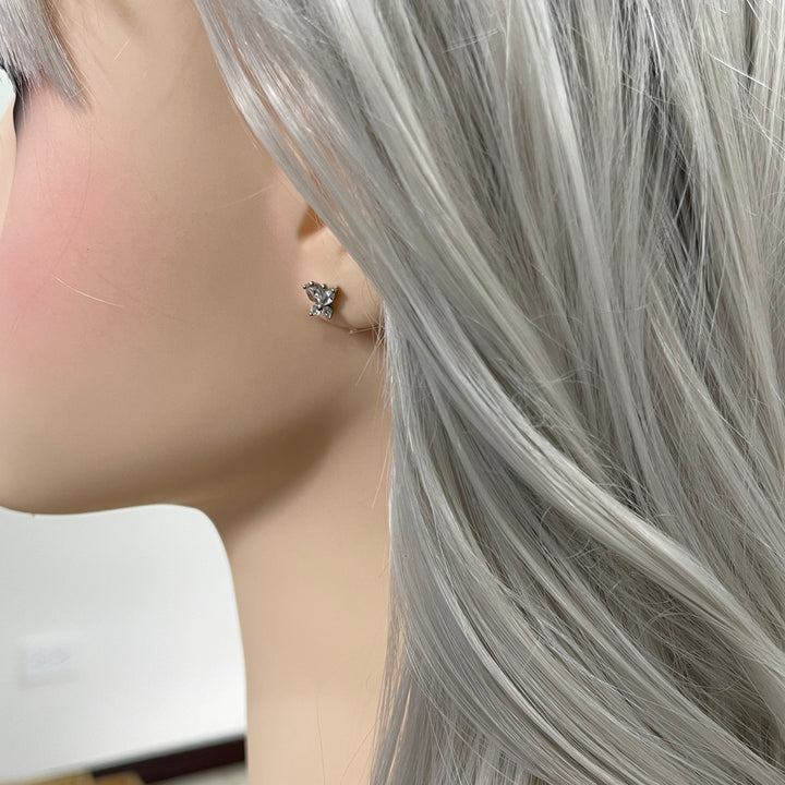 Aretes de Plata Mariposa Blanca