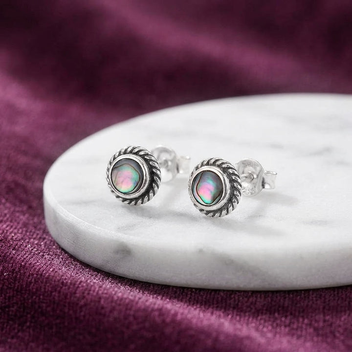 Aretes Abulón Plata 7MM
