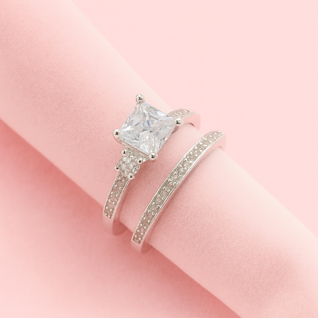 Anillos Dúo Lazos Plata