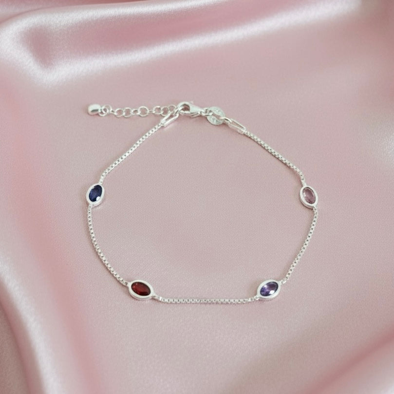 Pulsera Plata Óvalos