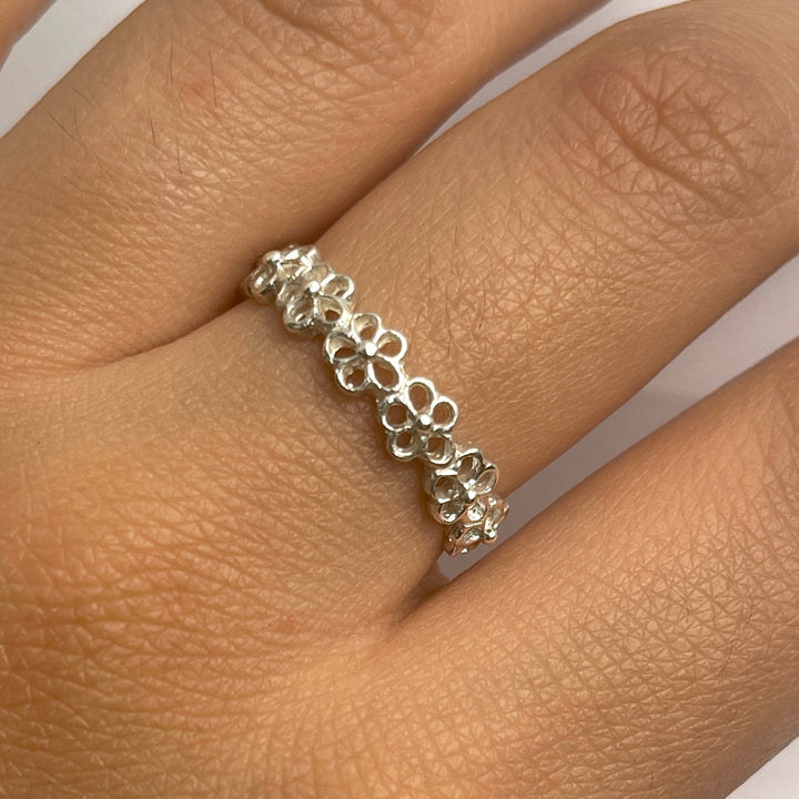 Anillo de Plata Flores 🌸🌸