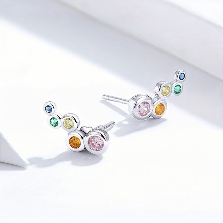 Aretes de Plata Trepadores Colores