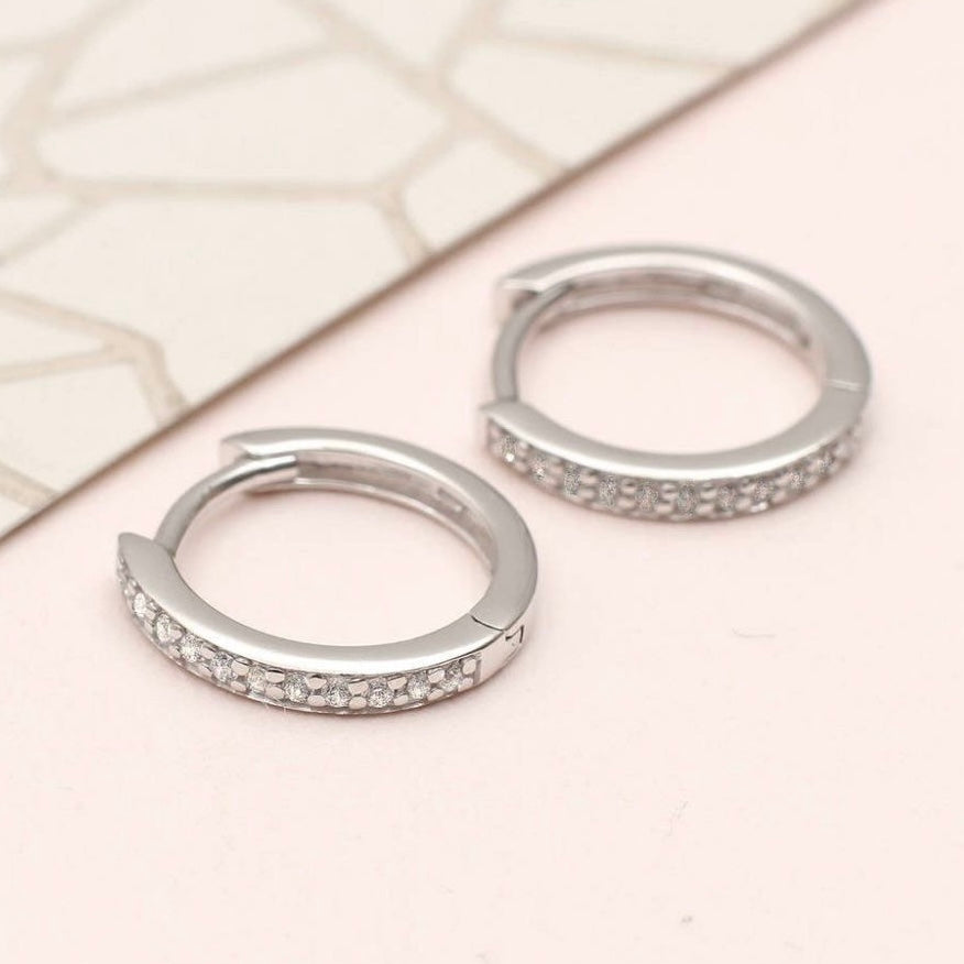 Huggies de Plata Brillantes