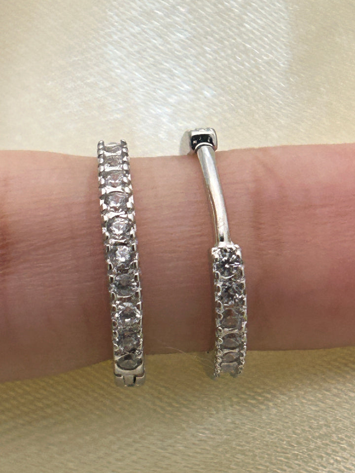 Huggies de Plata Brillantes