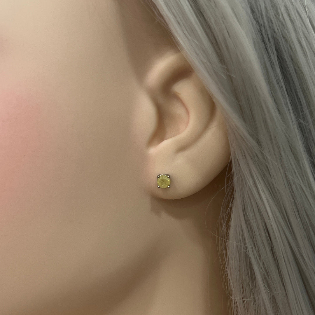 Aretes de Acero Chispa Baby Yellow