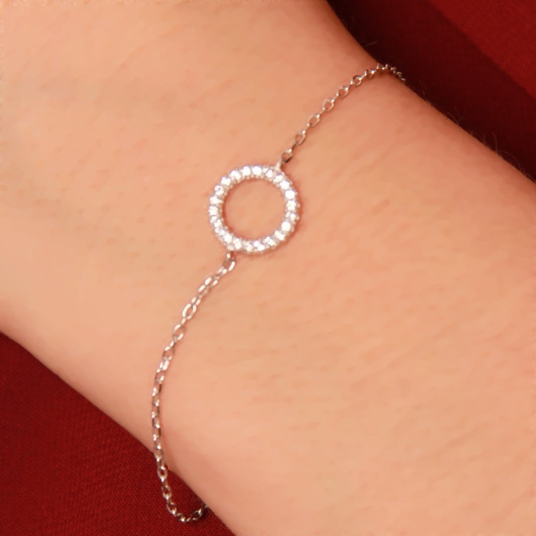 Pulsera Plata Círculo