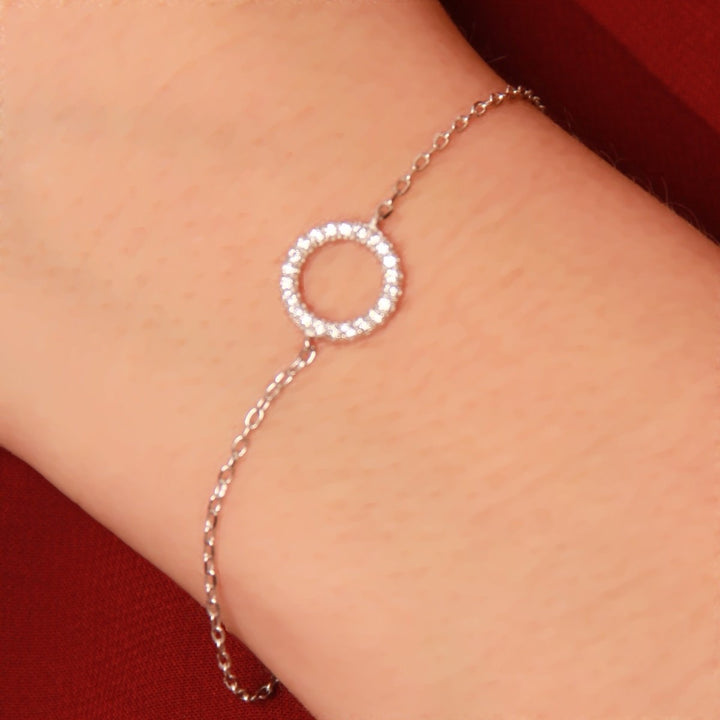 Pulsera Plata Círculo