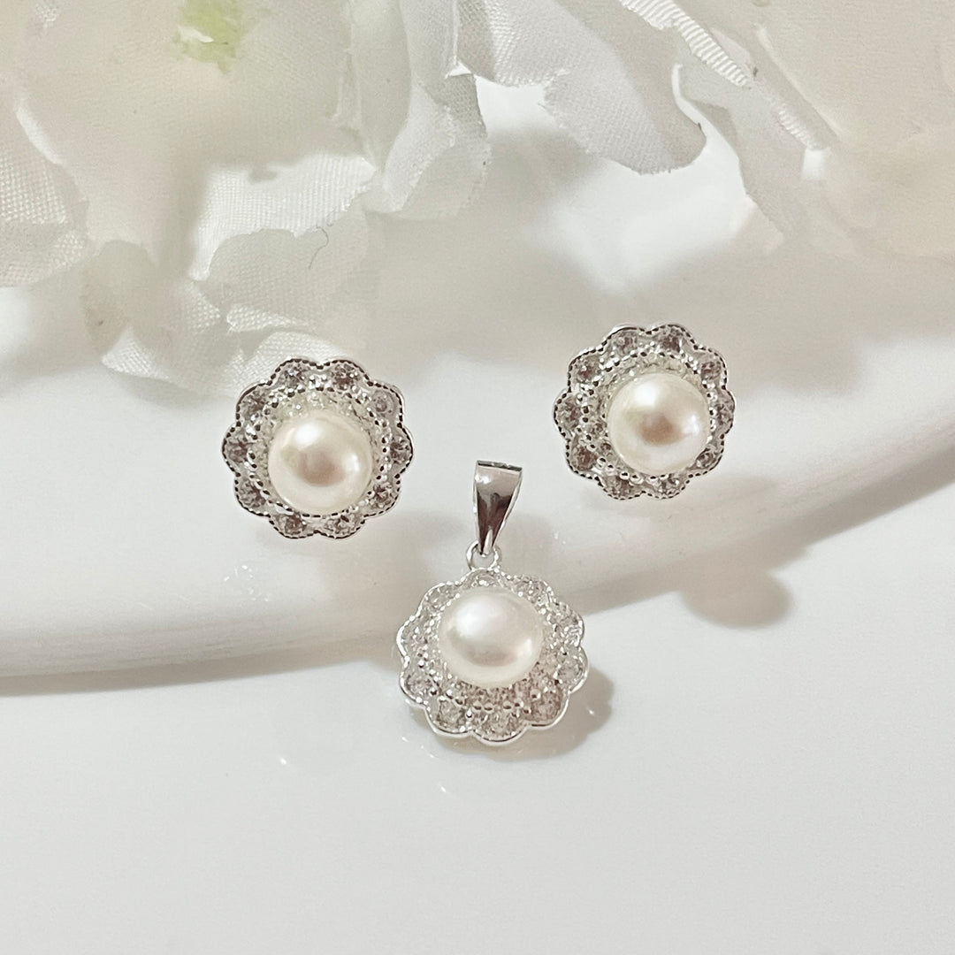 Juego Plata Perlas Margarita