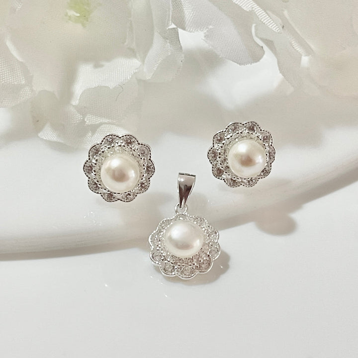 Juego Plata Perlas Margarita