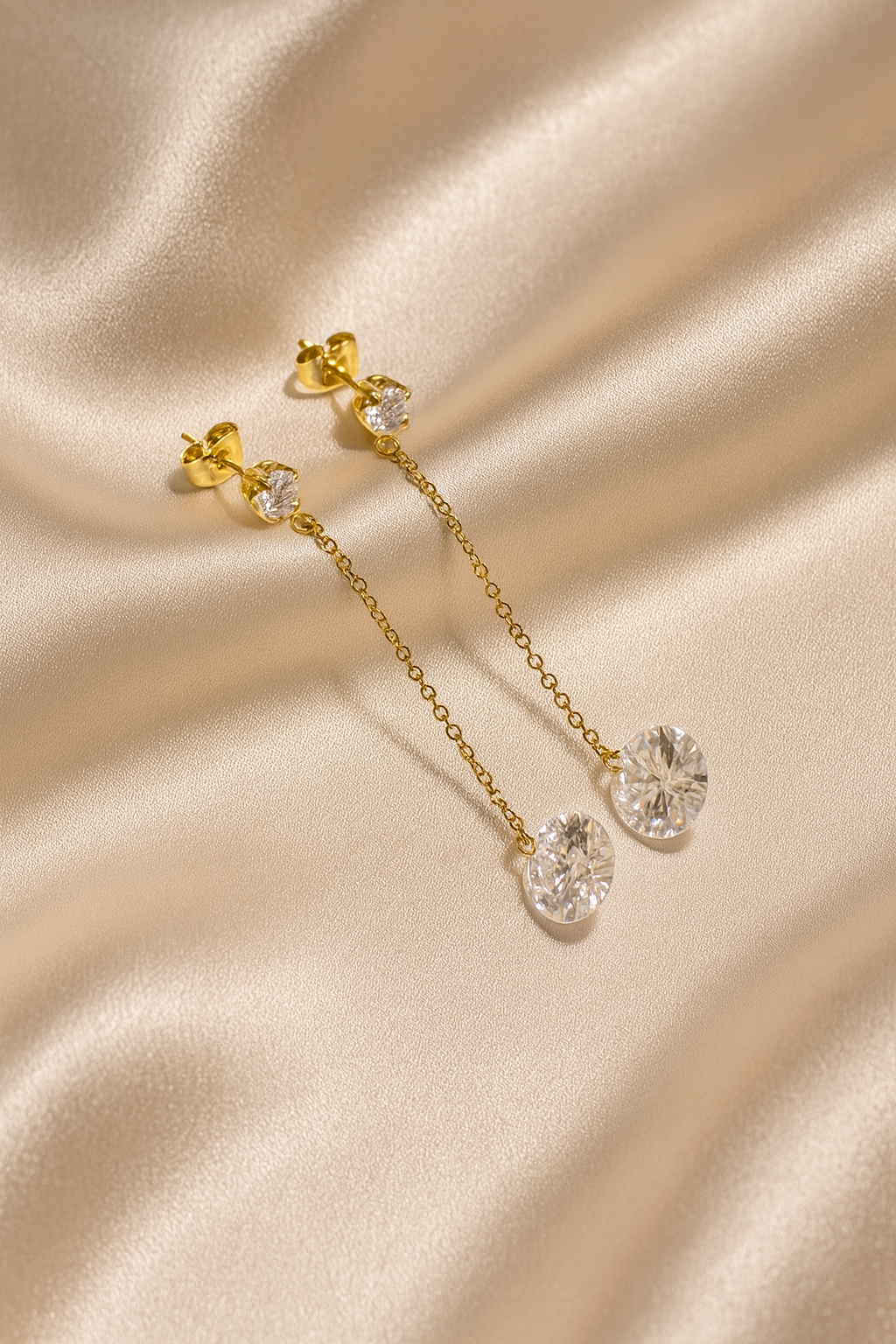 Aretes de Acero Largo Brillante Bola 🌟