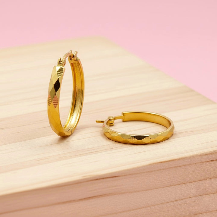 Argollas Verano 25MM Dorada Acero