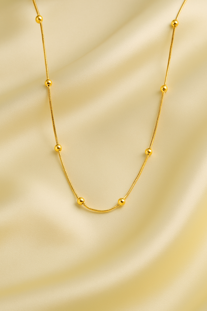 Cadena Acero 🍡 Bolitas Doradas