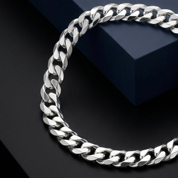 Pulsera Plata Hombre Curb
