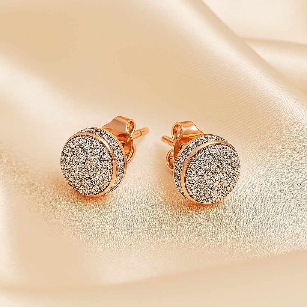 Aretes de Acero Circulo Encantado Rosita