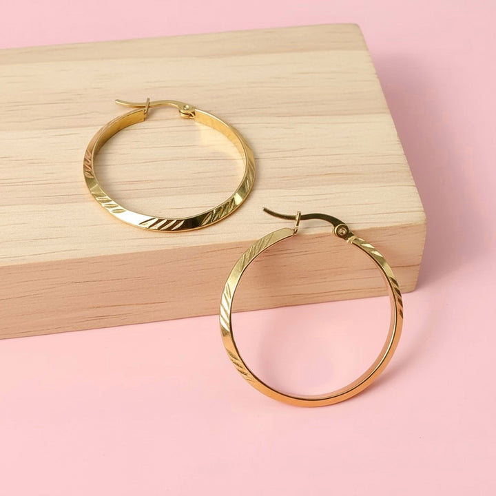 Argollas Cielo 30MM Dorado Acero