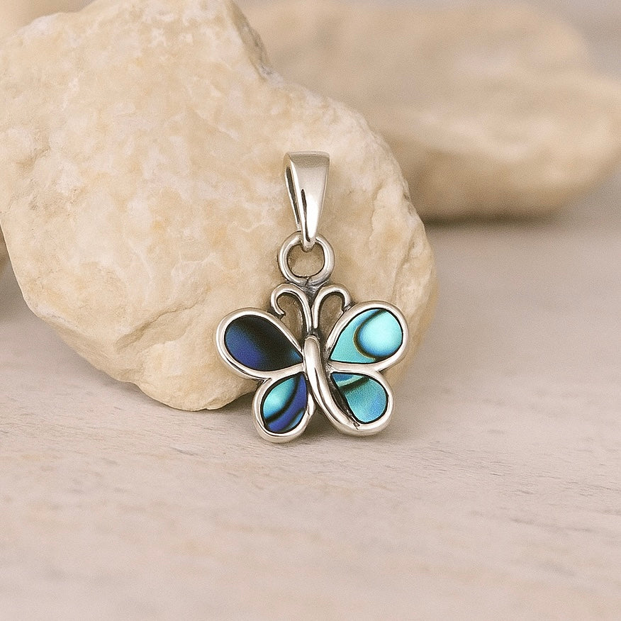 Dije de Plata Mariposa Abulón 12MM