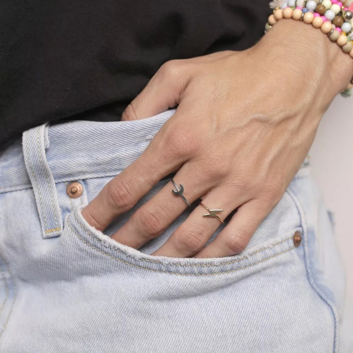 Anillo de Plata Luna lisa