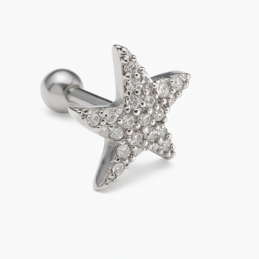 Arete Quirúrgico ⭐️ Estrella Plateda