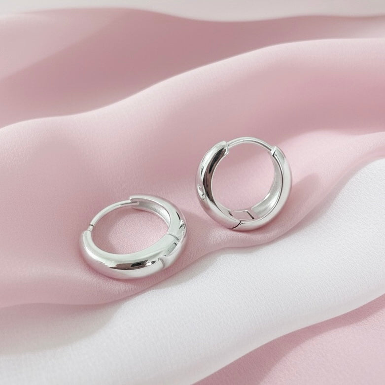 Huggies de Plata Liso Fanny