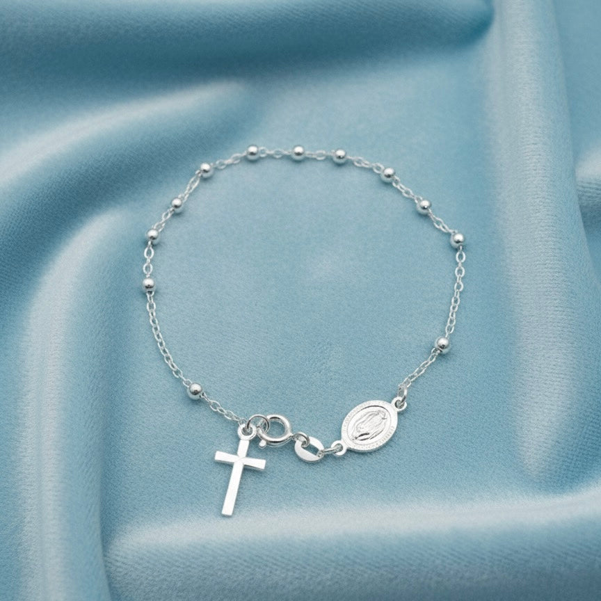 Pulsera Virgen Guadalupe 3MM Plata 925