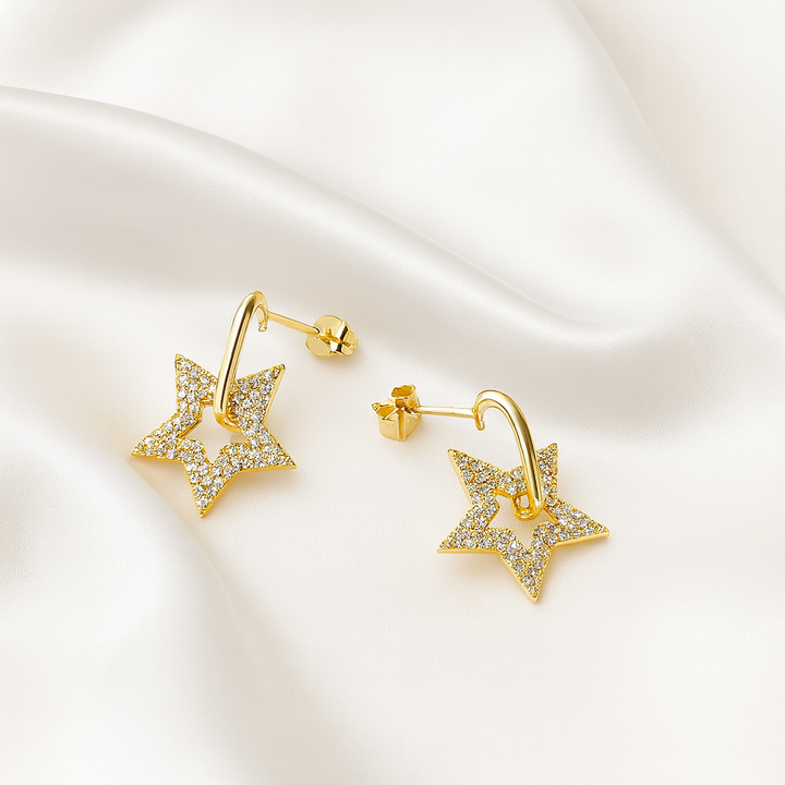Aretes de Acero Estrella Grande 🌟